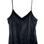 Amanda Uprichard Black Faux Leather V-Neck Cami Top Size Small Photo 4