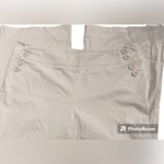 Anne Klein Pants 14 Neutral khaki Stretch Flare Button-Up Coastal Grandma Preppy Photo 1