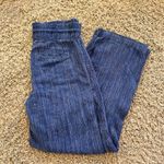 Athleta Cabo Linen Wide Leg Pants in Dark Blue Women's Size 4 Photo 3