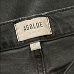 AGOLDE Toni Mid Rise Straight Black Jeans Size 27 Distressed Black Denim Photo 6