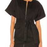 Lovers + Friends  Ashwood Mini Dress Ebony Black Zip Front Small Photo 0
