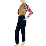 Ralph Lauren LAUREN Y2K NAVY BLUE THIN CORDUROY BOOT CUT PANTS (6) Photo 7