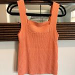 Ann Taylor  Coral Orange Ribbed Square Neck Sweater Shell Tank Top XS Photo 4
