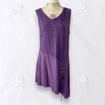Witchy Boho Whimsygoth Purple Embroidered Asymmetric Mini Midi Dress M Size M Photo 1