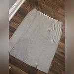 Oscar de la Renta Y2k vintage striped cream pencil skirt formal  designer size 10 Photo 8