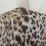 Joseph A Leopard Glitter Cardigan Womens Sweater Sz L Y2K Crystal Bling Glam Photo 8