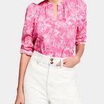 Lilly Pulitzer × Goop Hotty Pink Floral Paltrow Blouse Top Photo 0