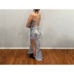 Mac Duggal 49828 Sample Gown One Shoulder Sequin Bodysuit Periwinkle Size 2 Xs Photo 4