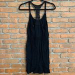 American Eagle American‎ Eagle Dress Womens Small Black Embroidered Crochet Back Sleeveless Y2K Photo 2