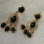 Vintage Green Gold Earrings Photo 0
