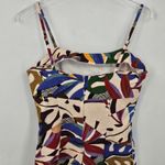 Avec Les Filles Women's Beige Printed Square-Neck Bodycon Mini Dress Size 6 Photo 5