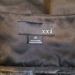 Xxi  Black Pleated Mini Skirt Size Medium Wide Waist Band Side Zip Crinoline Unde Photo 3