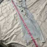 Bershka Straight Leg Boyfriend Jeans Light Wash High Rise Women’s 26 Raw Hem Y2K Photo 10