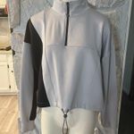 Sports Illustrated Arctic Gray Cropped Long Sleeve Quarter Zip Pullover Photo 1