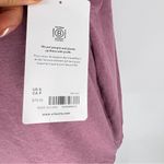 Athleta  Studio Barre Sweatshirt Long Sleeve Top Purple Off The Shoulder Small Photo 7