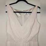 Monique Lhuillier Bridesmaids Amelia Gown Blush Pink Chiffon V Neck Tonal Lace 2 Photo 2