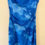 Blue Floral Midi Dress Size 4 Photo 2