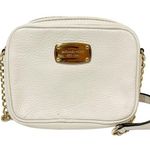 Michael Kors  HAMILTON VANILLA WHITE LEATHER ROSE GOLD SMALL CROSSBODY BAG Photo 0