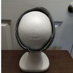 Marcus Adler New York Blue White Check Paper Brim Bow Beach Visor Hat One Size Black Photo 3