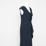 Betsy and Adam  -  Navy Draped Surplice Gown Photo 7