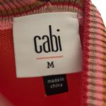 CAbi Sweater Womens Size M Red Pink Striped Knit Long Sleeve Cozy Casual Photo 3