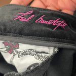 White House | Black Market WHBM Women's Black Velvet Velour Pants Size 4R Blanc Bootcut 2000s Y2K GUC Photo 3