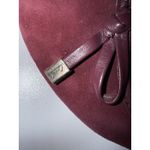 Coach Rianna Women's Wedge Heels Size 7.5 Signature Suede Red Burgundy Bow J Photo 4