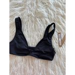 SKIMS  Swim Plunge Triangle Bikini Top Onyx Size Medium Photo 2