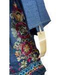 Uncle Frank Anthropologie‎  Tunic Top Size Medium Chambray Embroidery Floral NWT Photo 3