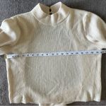 Reformation Osteria Cream Open Back Mock Neck Cashmere Sweater Gossamer XL Photo 3