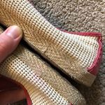 UGG  Catrin Crochet Slip Ons Coral Red Pink Beige Espadrille LEATHER Flats US 8 Photo 11