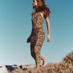 ZARA  Leopard Print Halter Dress maxi bodycon fitted evening party mesh Photo 1