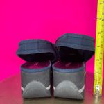 Jil Sander  Navy Blue Canvas Slingback Platform Closed Toe Sandal Sz 39 Photo 3