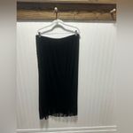 Chico's Travelers Black Fringe Maxi Skirt Sz 3 XL career grunge whimsygoth goth Photo 1