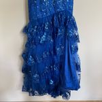 Ladivine By‎ Cinderella Divine Long Formal Mermaid Prom Ball Gown Size 8 Beaded Blue Photo 1