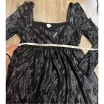 Versona Coco + Jaimeson  Silver and Black Mini Dress Long Puffy Sleeve New Medium Photo 5