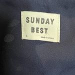 Aritzia Sunday Best Wrap Dress 6 Savoy Cherry Print Navy Blue Ruffle Feminine Photo 10