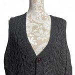 Carraigdonn 100% Pure Wool Sweater Vest Made in Ireland Preppy Dark Academia Gray Size L Photo 2