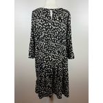 Hayden  Womens‎ Black Leopard Asymmetrical Flounce Hem Dress Sz L Oversized Flowy Photo 2
