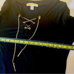 Michael Kors Black Long Sleeve Top Dress with Gold Chain detail Size Medium Photo 6