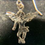 Cupid Or Cherub Angel Dangle Earrings 925 Sterling Silver Photo 2