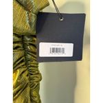 Mac Duggal NWT Off The Shoulder Ruched Waist Slit Metallic Gown in Green Size 16 Photo 5