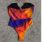 B Fyne Quinn One Piece Swimsuit – Sunset Print, Size Medium Orange Photo 6