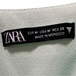 ZARA  Sage-Green Corset Mini Dress – Lace-Up Bust, Spaghetti Straps, Size M Photo 4