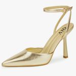 Chinese Laundry Gold Metallic Strappy Heels Photo 0