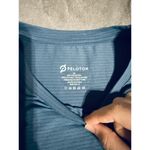 Peloton  Size XL Women Athletic‎ Tank Top Thin Striped Blue Sleeveless Smocked Photo 2