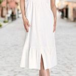 Lulus NWT Santorini Sweetness White Backless Linen Blend Midi Dress Size XL NEW Photo 14