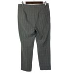 ZARA TRF Gray Plaid Ruffle Straight Leg Dress Trousers L Photo 2