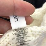 Calvin Klein White Gray Wool Cable Knit Color Block Scarf Photo 5