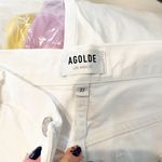 AGOLDE Parker High Rise Button Fly Crop Straight Leg Jeans White 27 / 4 Photo 3